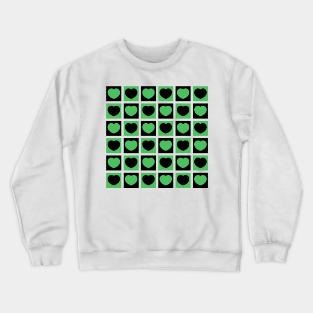 Chess board black and green for chess lovers Crewneck Sweatshirt by Ebhar